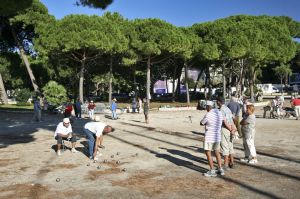 Petanque player in Juan les Pins