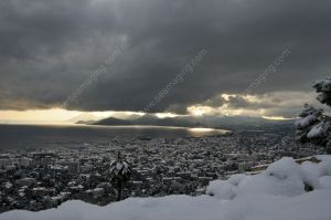 Cannes under the snow