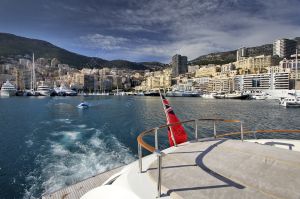 View of Port Hercule from a yacht